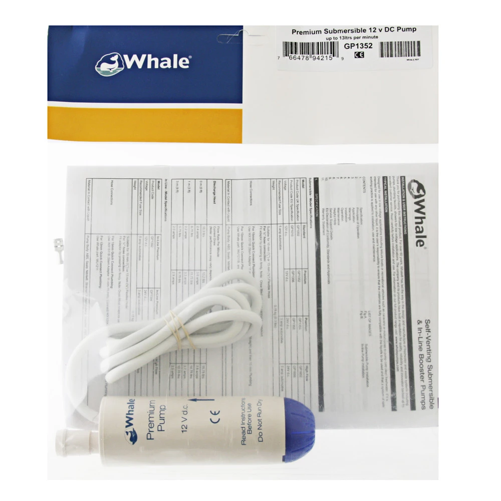 Whale GP1352 Premium Submersible Electric Galley Pump 13L